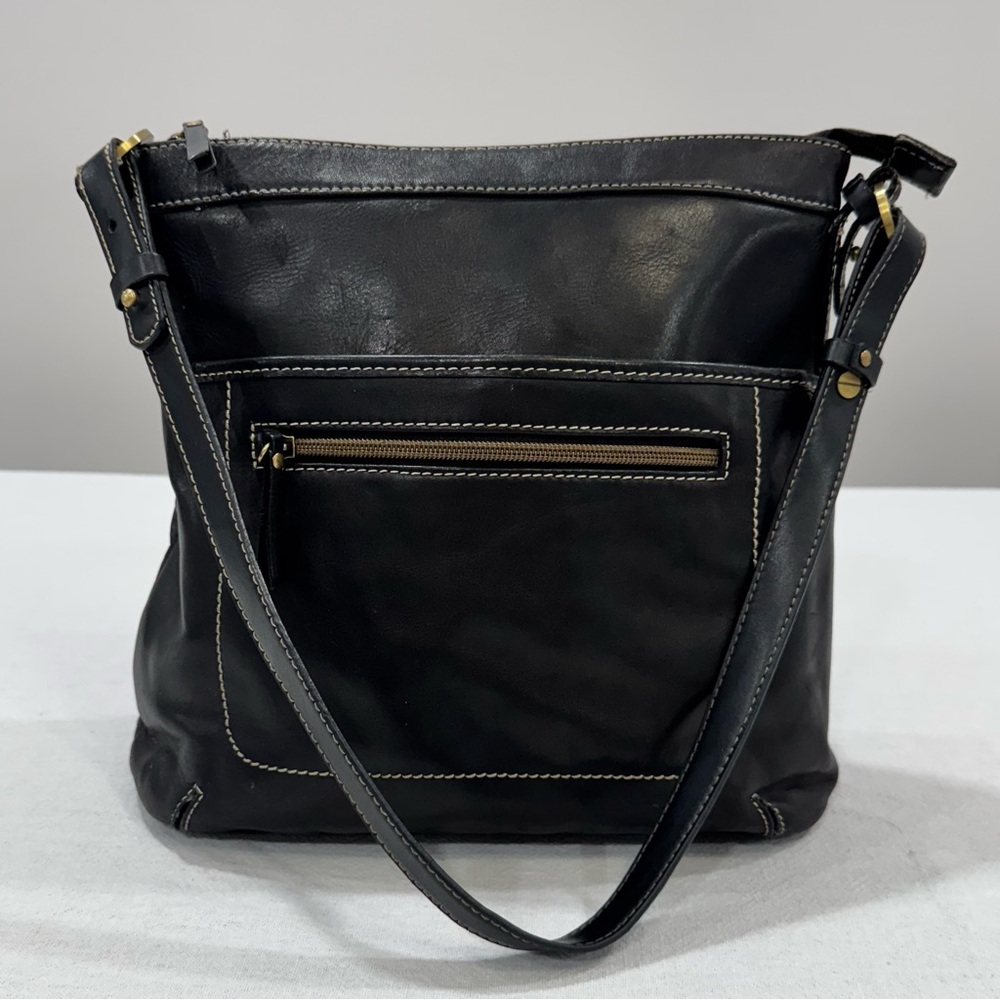 Giani Bernini Black Leather Bag & Detachable Wallet